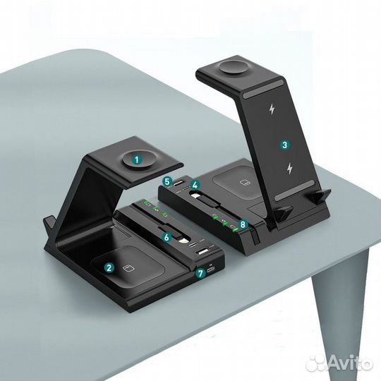 Беспроводное З/У recci 6in1 RW01 15W Black