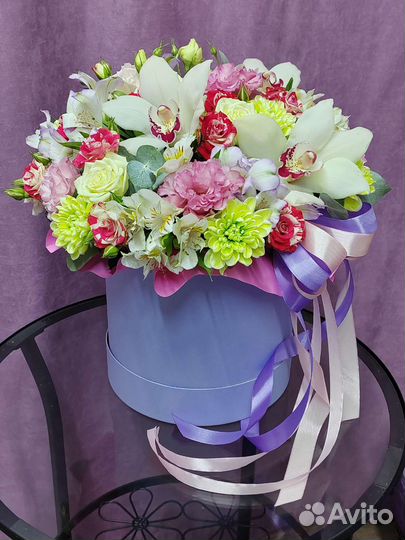 Цветы В коробкахкрасивые букеты.доставка уренгой