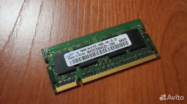 Оперативная память для ноутбуков Sodimm DDR2 1.25G
