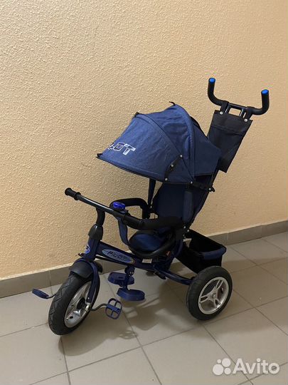 Детский трехколесный велосипед коляска