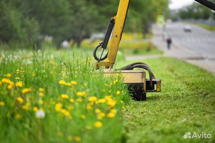 Покос травы скашу траву триммером