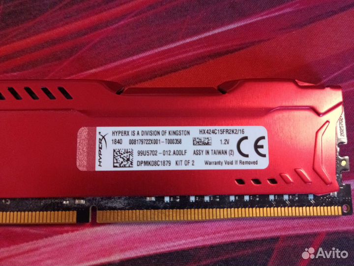 Hyperx fury ddr4 8Gb x 2 шт