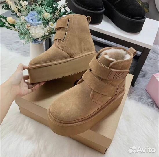 Угг Женские Ugg Neumel Platform Buckle Chestnut