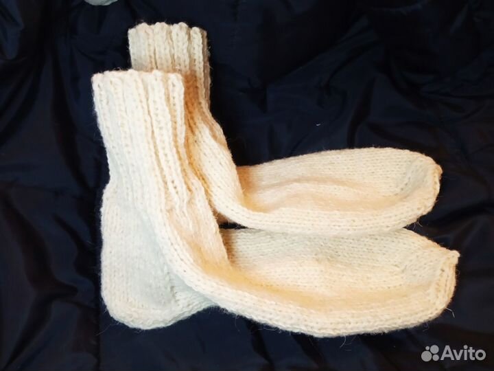 Носки шерстяные. Ручная вязка