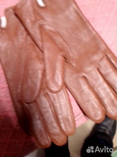 Перчатки женские кожаные