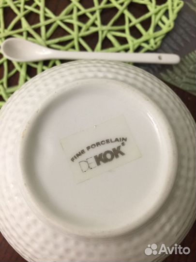 Сахарница с ложкой Фарфор