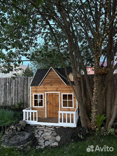Детский деревянный домик для дачи