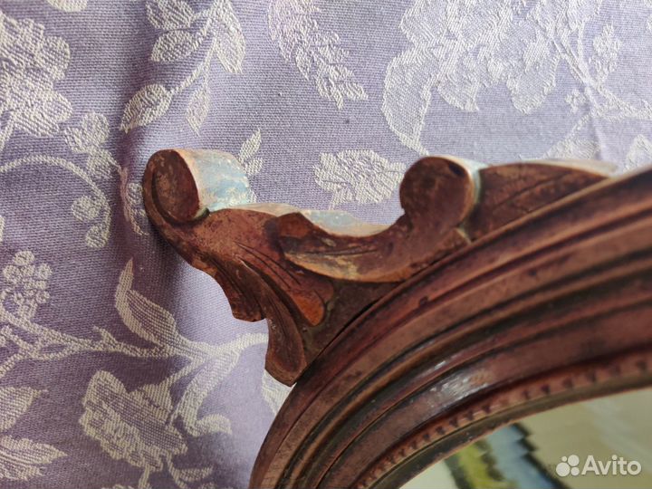 Старинное Зеркало настольное деревр
