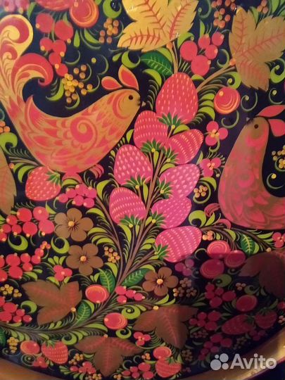 Тарелка-панно. Хохлома. диаметр 400мм