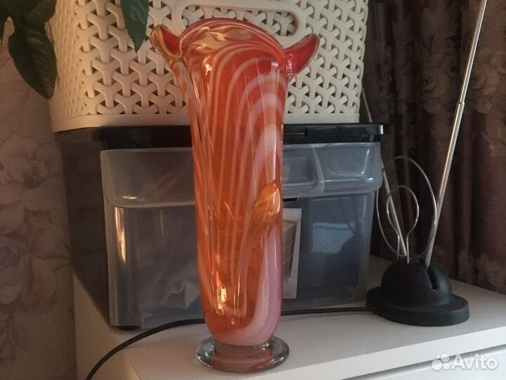 Ваза цветное стекло СССР