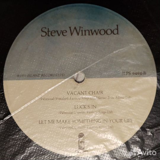 Steve Winwood - 1977 год - Англия - 1 press