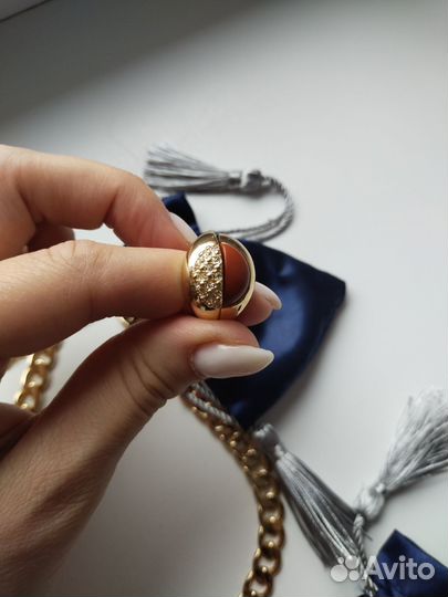 Набор колье, серьги, кольцо