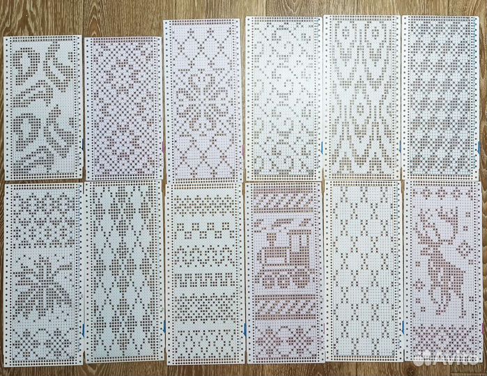 Набор перфокарт для вязальных машин 5кл