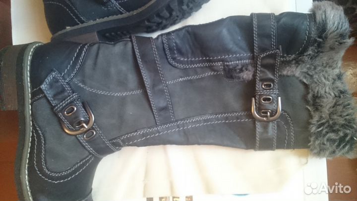 Сапожки осенние для девочки новые тёмно-синие 36 р