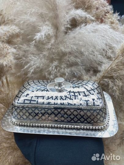 Масленка из серебра