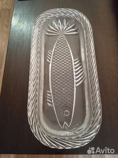 Хрустальная селедочница СССР