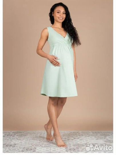 Новый комплект.Халат+сорочка для беременных,роддом