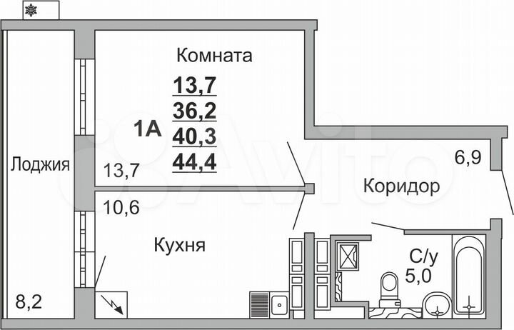 1-к. квартира, 39,9 м², 18/18 эт.