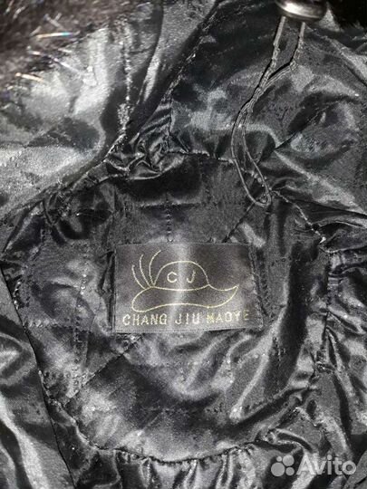 Норковый чёрный берет