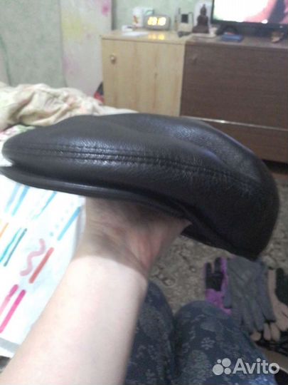 Кепка мужская кожаная