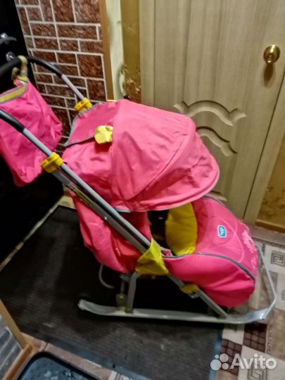 Коляска санки в хорошем состоянии