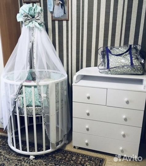 Кроватка трансформер Универсальный маятник Комод