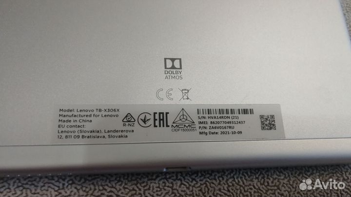 Lenovo m10 hd tb-x306x