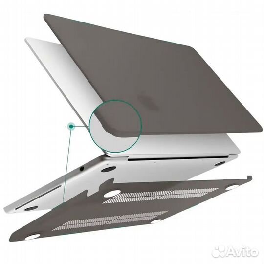Чехол матовый для MacBook Air 13 (2022) серый