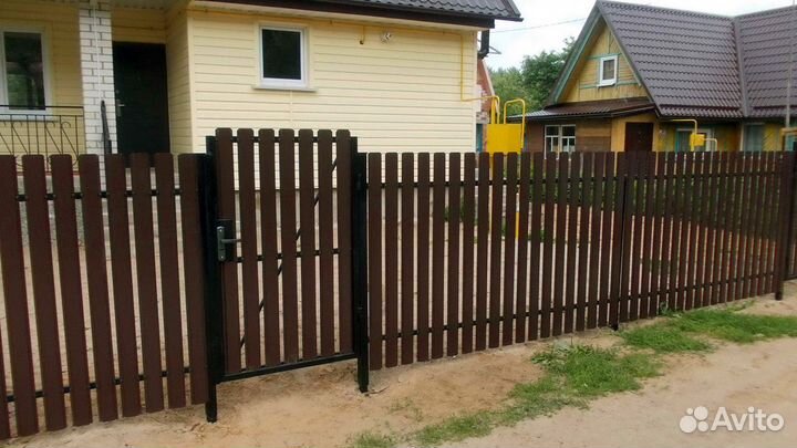 Забор из Штакетника Под Ключ