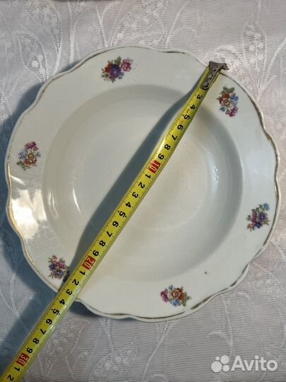 Фарфоровая посуда для вторых блюд с клеймом