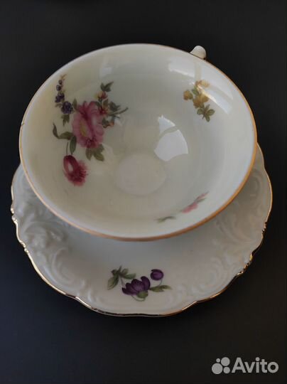 Антикварная чайная пара Friederike KPM Germany