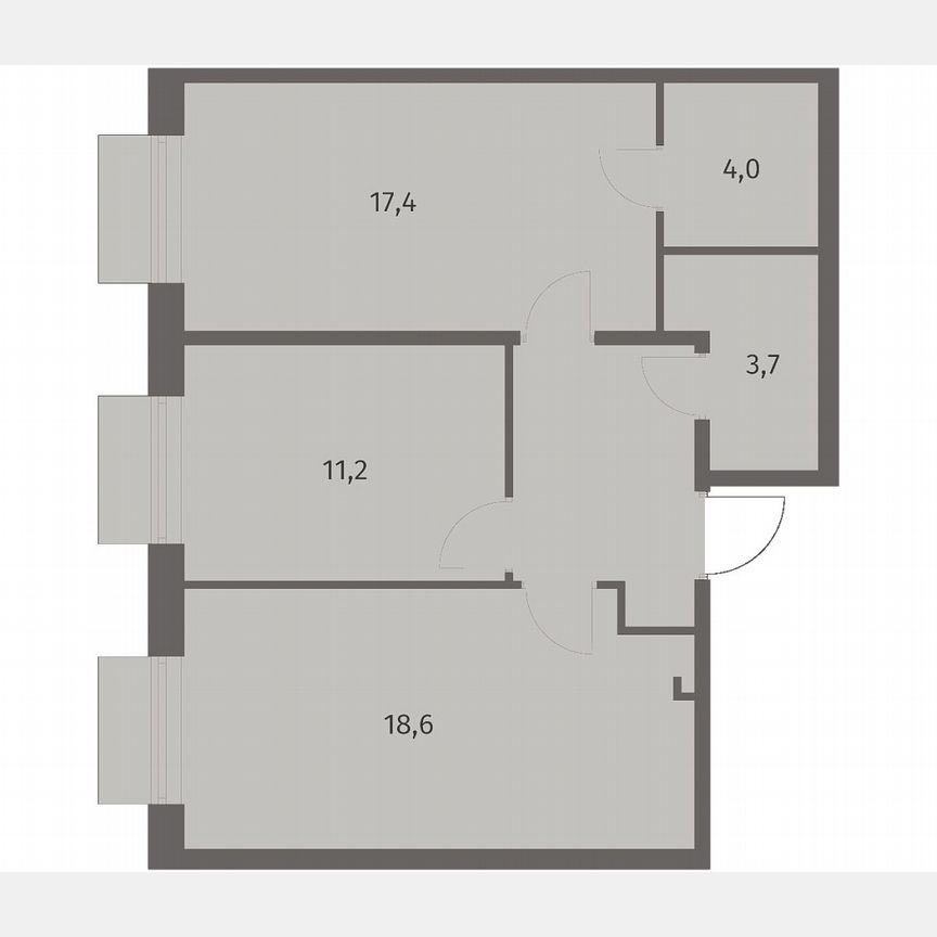 2-к. квартира, 62,1 м², 7/8 эт.