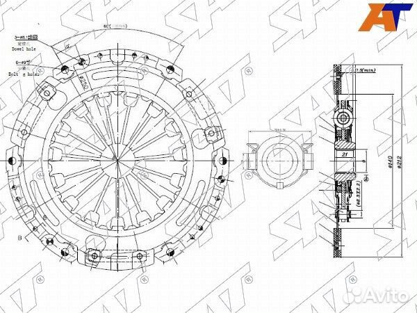 Комплект сцепления toyota verso