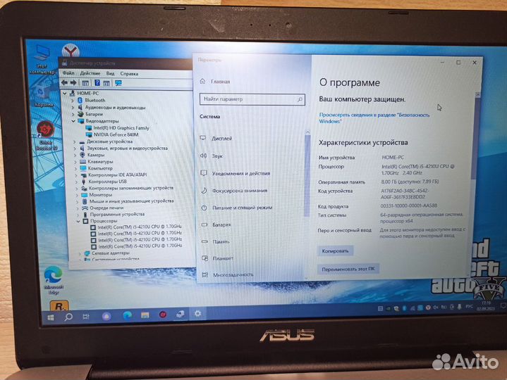 Игровой ноутбук Asus на SSD/2видеокарты