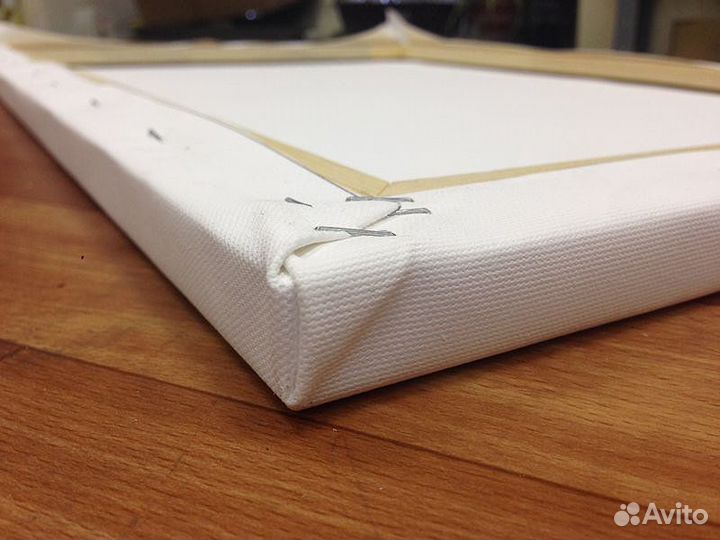 Холст на деревянном подрамнике белый 30 на 40