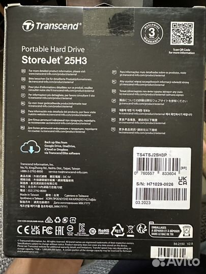 Внешний жесткий диск transcend storejet 25H3