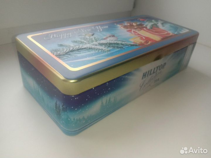 Металлическая шкатулка для чая (новый год), сердце