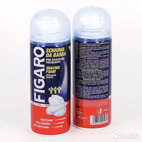 Пена для бритья Figaro 400 мл, 2 вида