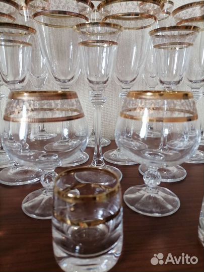 Хрустальные бокалы богемия