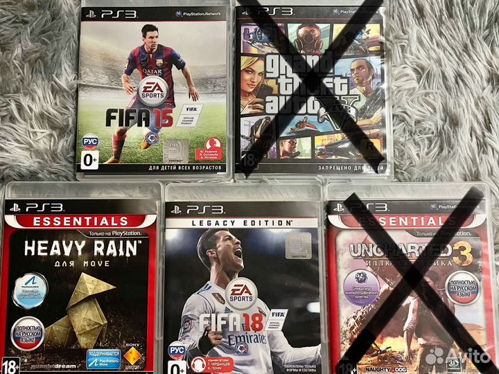 Диски GTA и FIFA на PlayStation 3 PS3