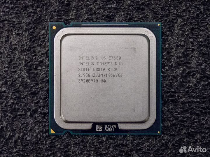 775 Intel Core 2 Duo E7500 / 2 ядра 2.93ghz