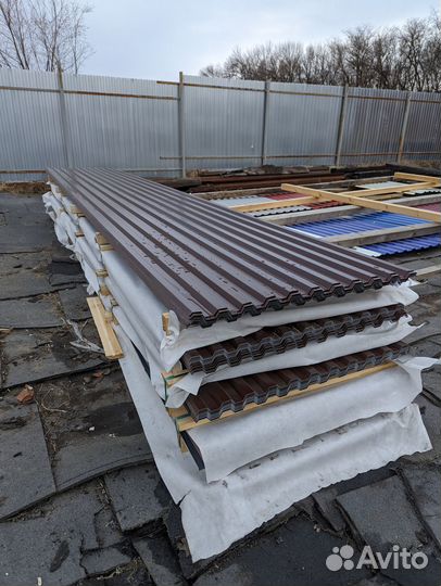 Профнастил С21 шоколад 8017 6 метров толщина 0.7