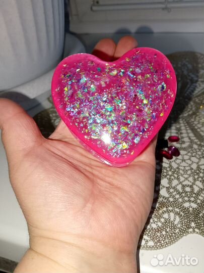 Шкатулка, сердечко, Валентина светится в темноте