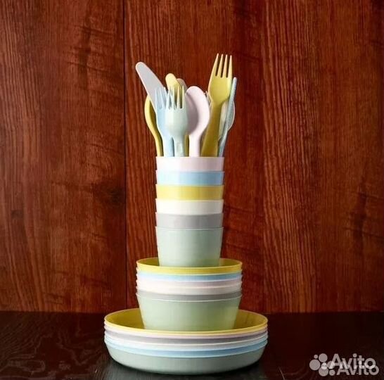 Kalas Калас икеа набор посуды пластик