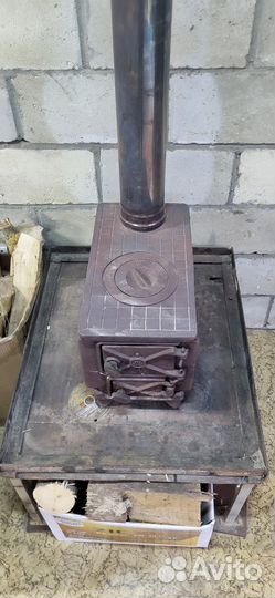 Печь буржуйка чугунная разборная СССР