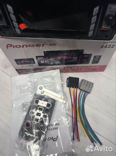 Магнитола 4422 Pioneer ok Bluetooth AUX USB