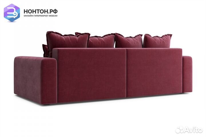 Диван тик-так Омега бордовый