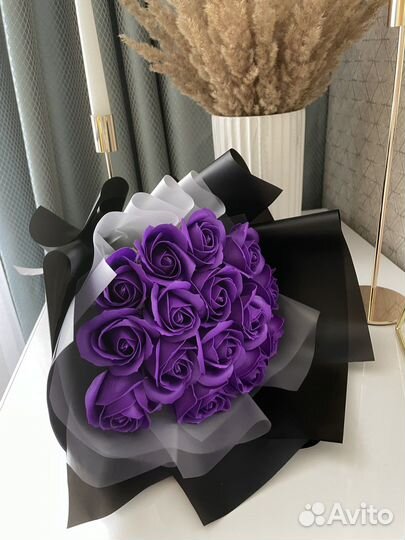 Букет из мыльных роз