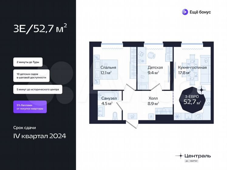 Купить Квартиру в Сталинке в товариществе собственников недвижимости Осень-1 (Тю