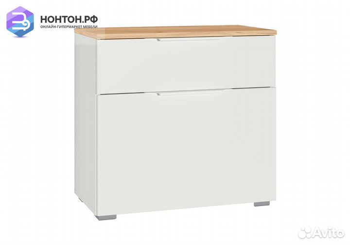 Тумба для обуви Октава 16.127 белый шагрень / дуб